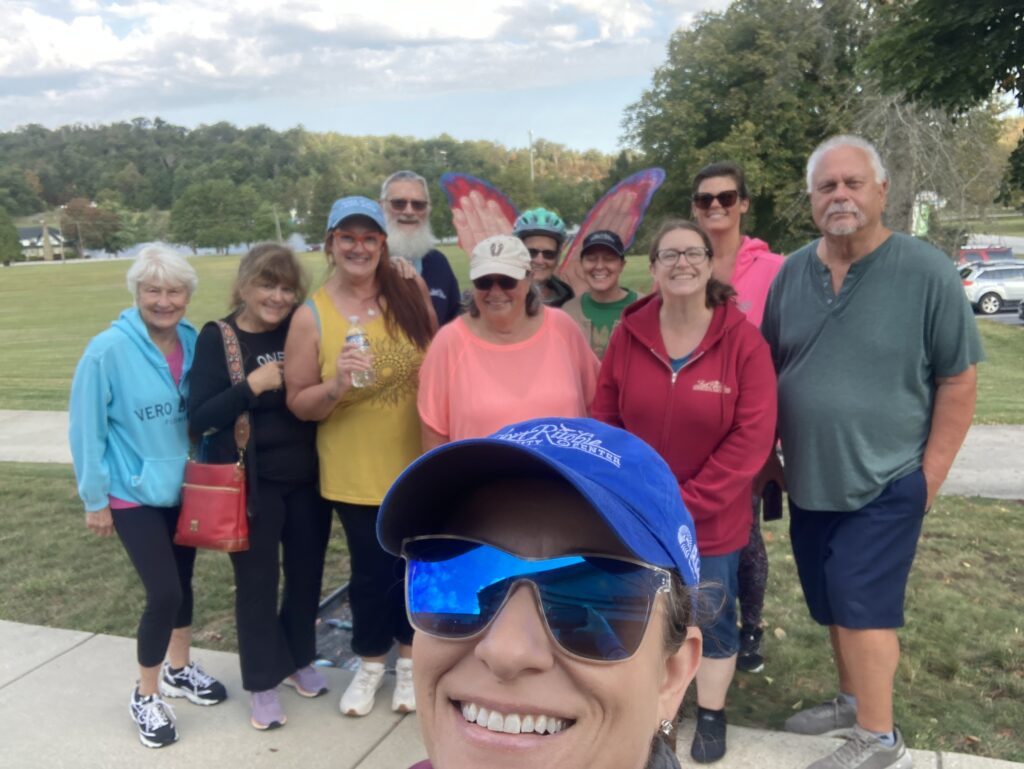 group of participants in Steppin' Saturdays Walking Group