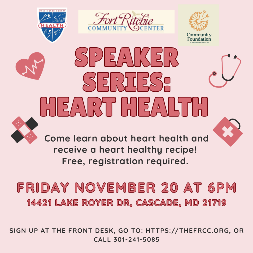 Speaker Series heart health november 20 at 6 pm