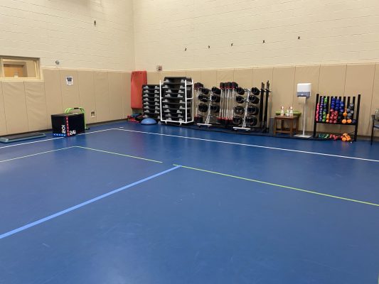 multi purpose room with fitness equipment