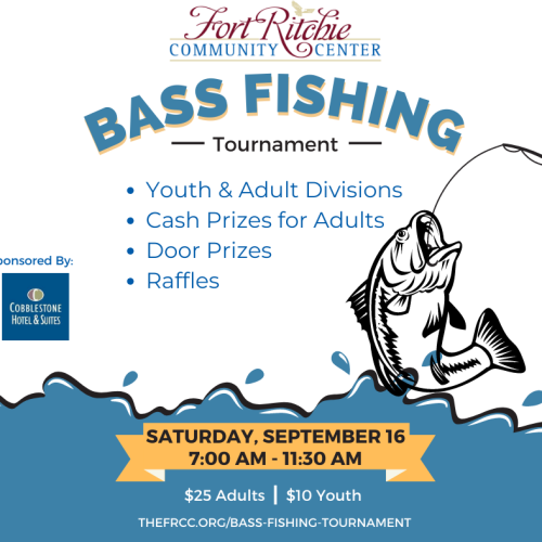 fishing tournament september 16th 7:00AM- 11:30AM